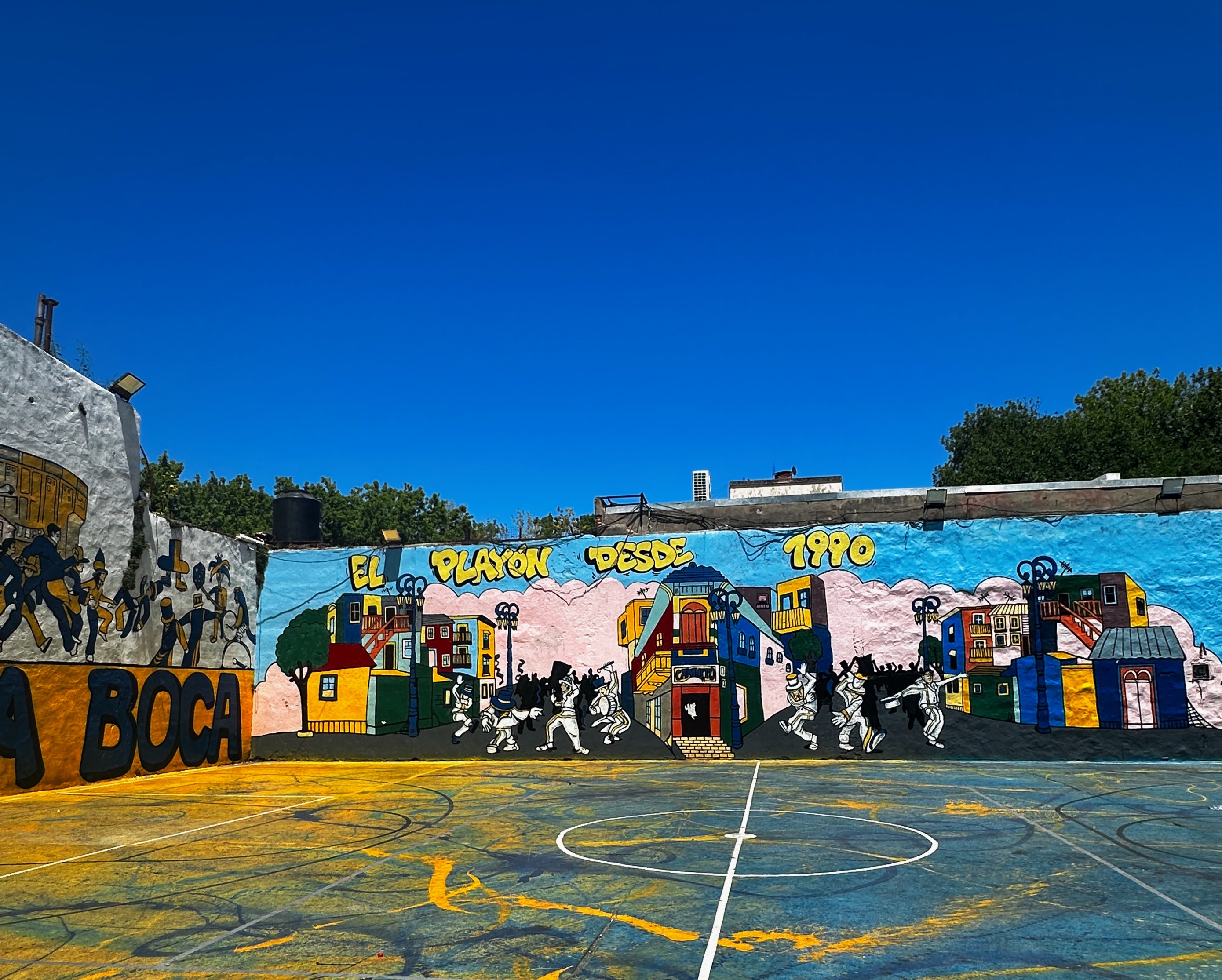 Photo of a soccer court in Buenos Aires, Argentina.